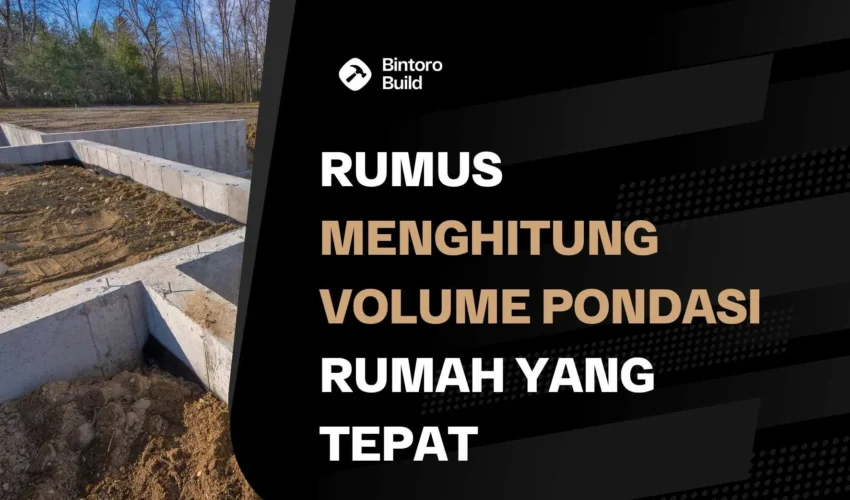 Rumus Menghitung Volume Pondasi