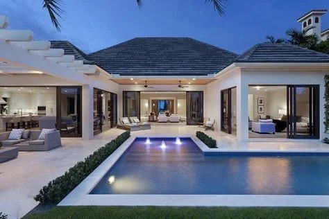 Desain Rumah Mewah 2 Lantai Dengan Kolam Renang Dan Taman