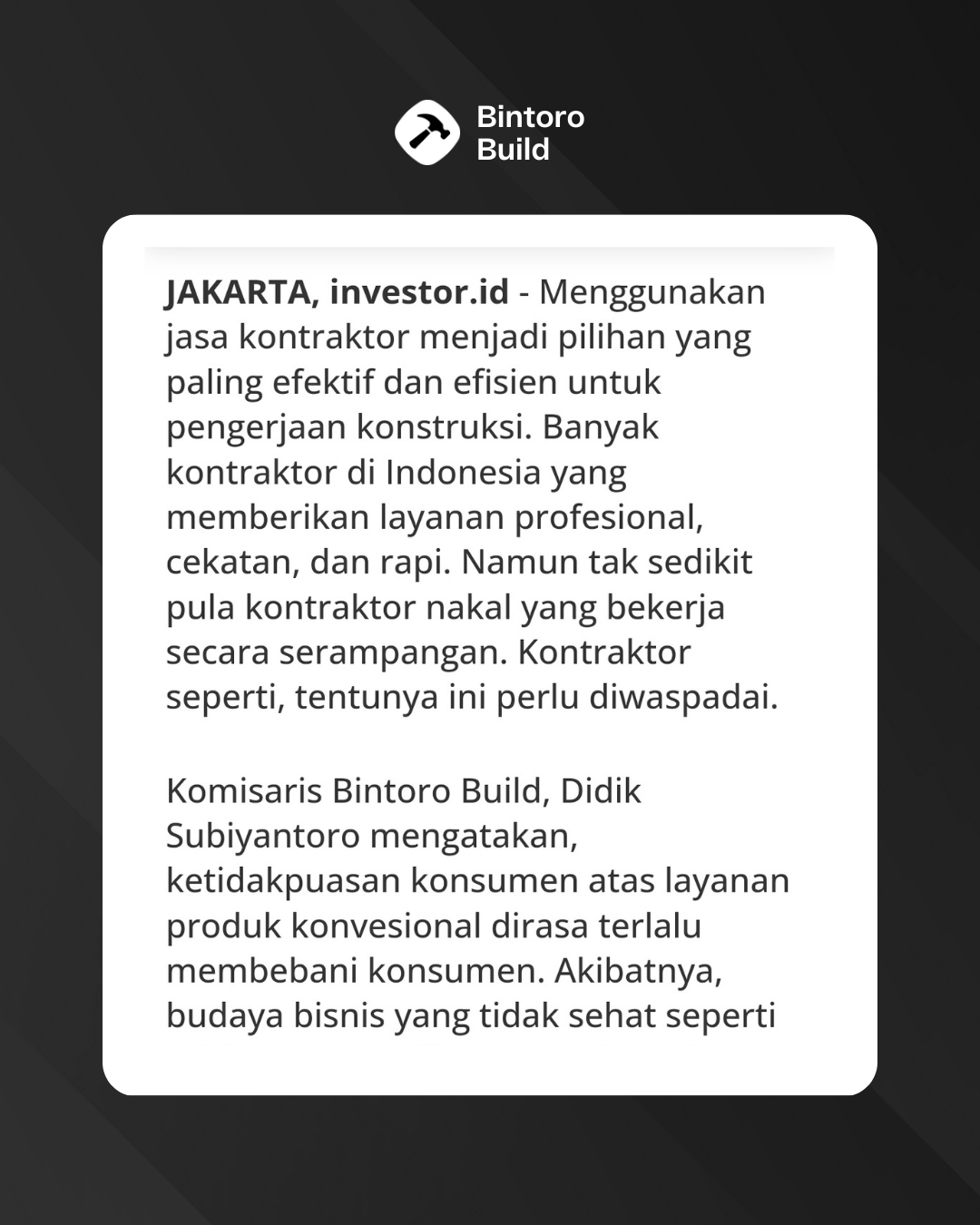 Ulasan Media Investor